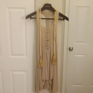 Mittoshop Wide strap embroidered loose fit dress